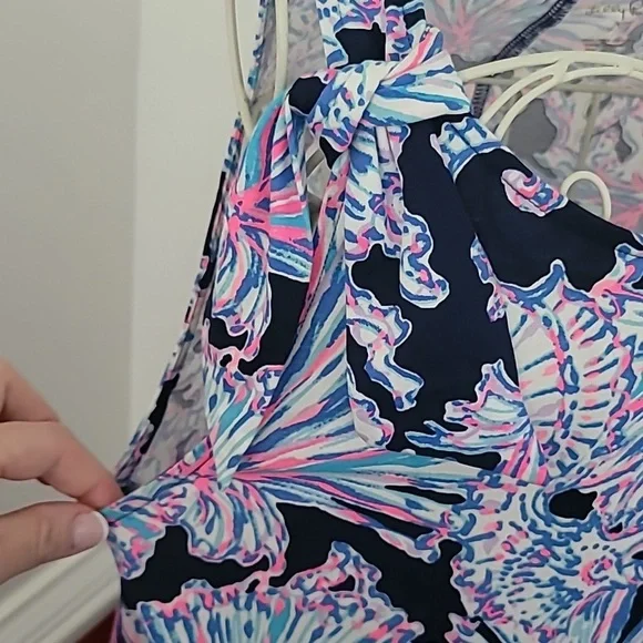 NWOT Lilly Pulitzer Luella Dress Size Medium Blue Pink White - Picture 3 of 5